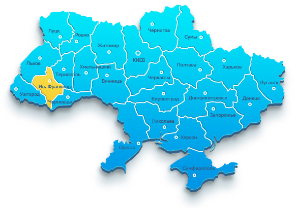 Карта Івано-Франківської області